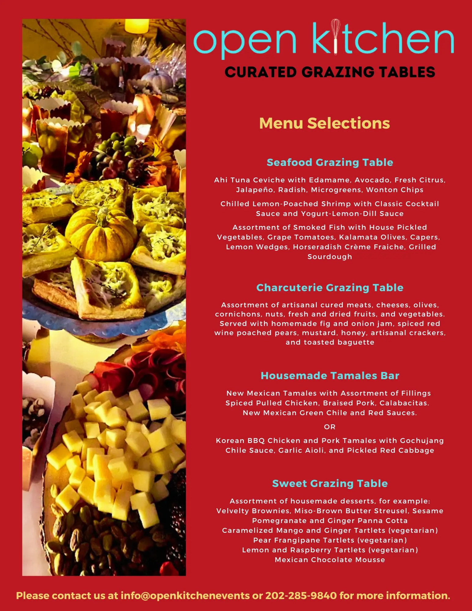 Handcrafted Holiday Menus Open Kitchen Events