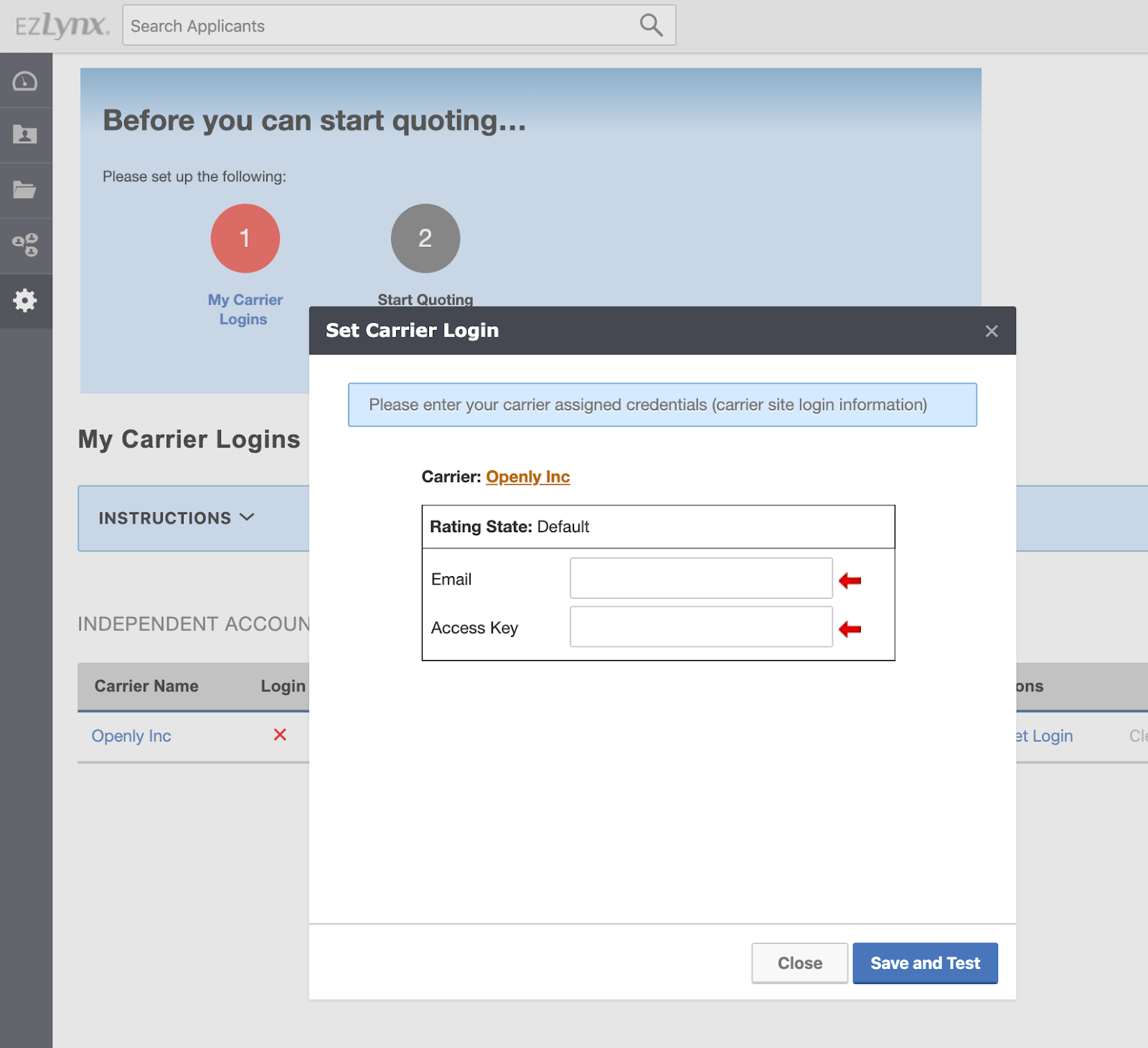 How to Set up your EZLynx Account with Openly Openly