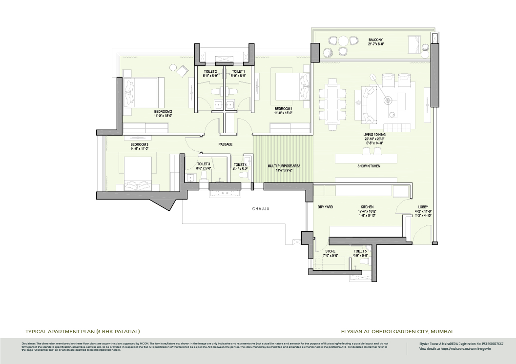 Oberoi Elysian Goregaon East 3 BHK, 4BHK Flat for Sale by Oberoi Realty