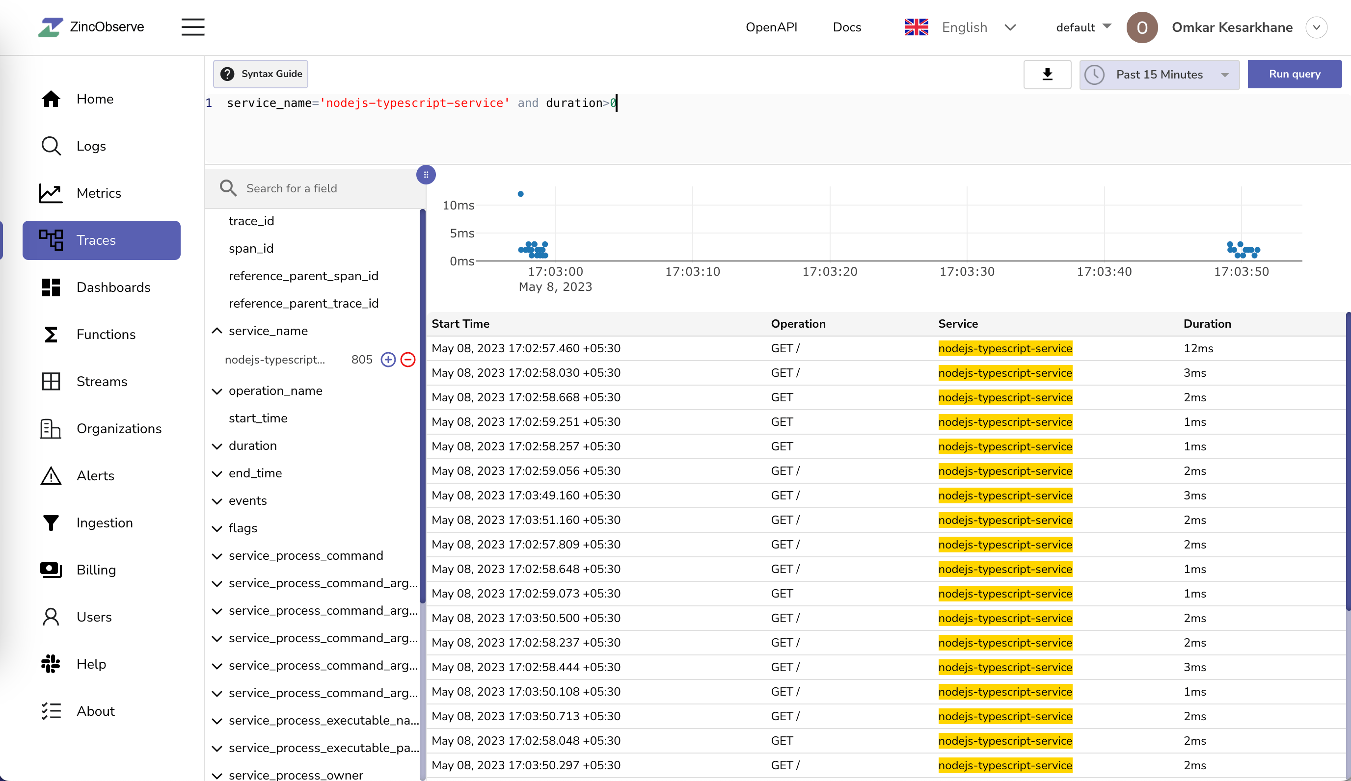 Typescript OpenObserve Documentation