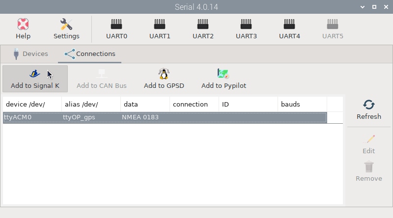 Connecting a USB GPS receiver - OpenPlotter 4.x.x