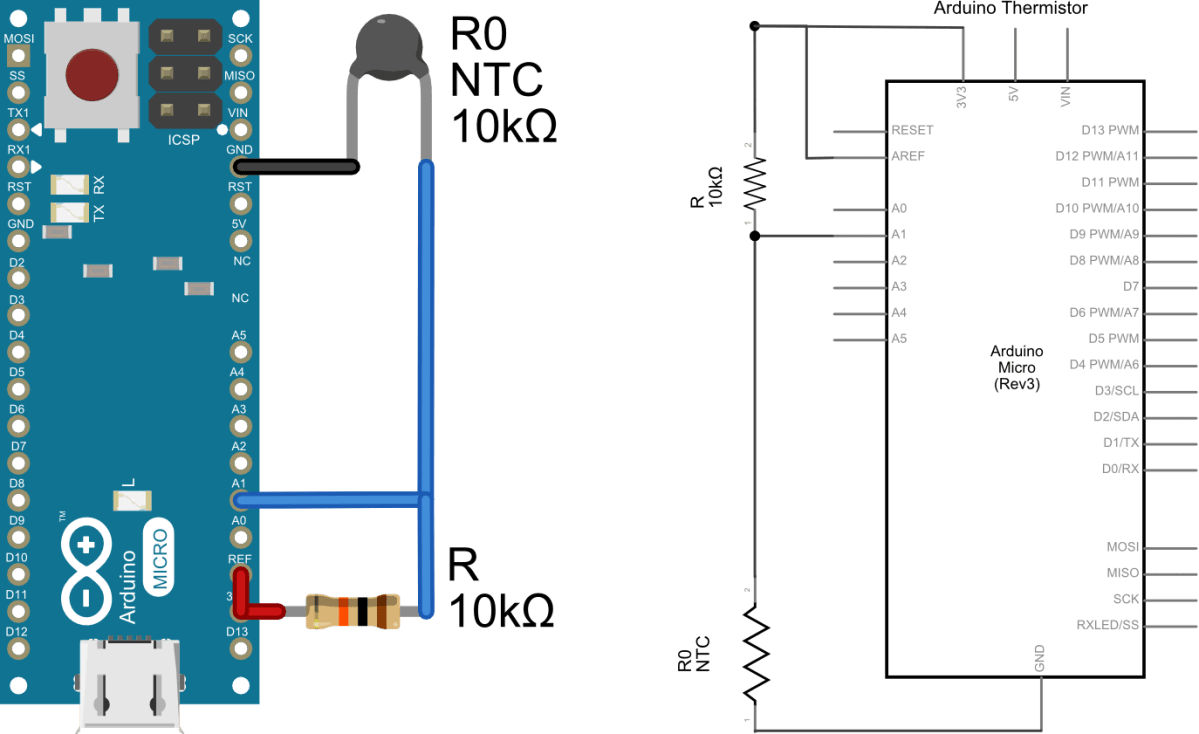 openQCM the Temperature Sensor Using a Thermistor with Arduino | Quartz