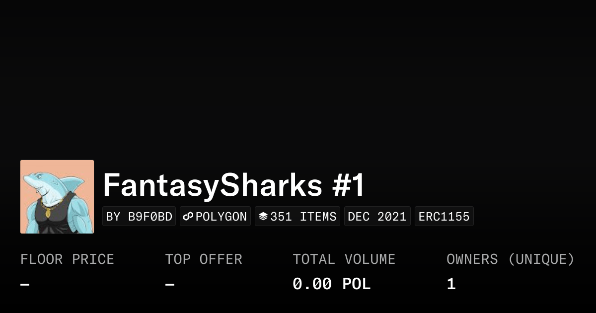 FantasySharks 1 Collection OpenSea
