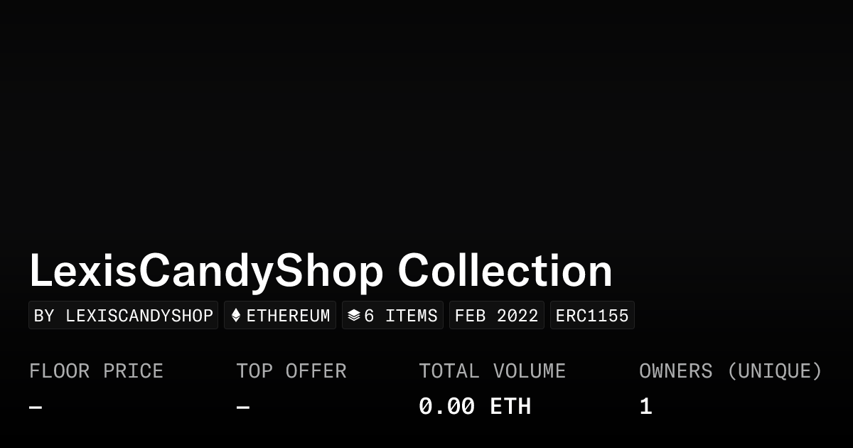 LexisCandyShop Collection - Collection | OpenSea