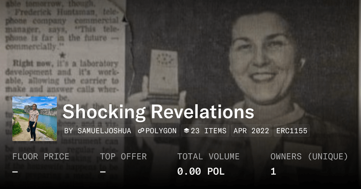 Shocking Revelations Collection OpenSea