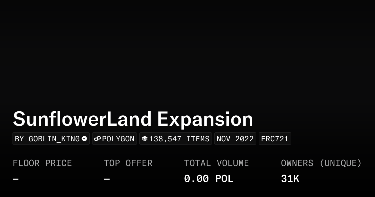 SunflowerLand Expansion - Collection | OpenSea