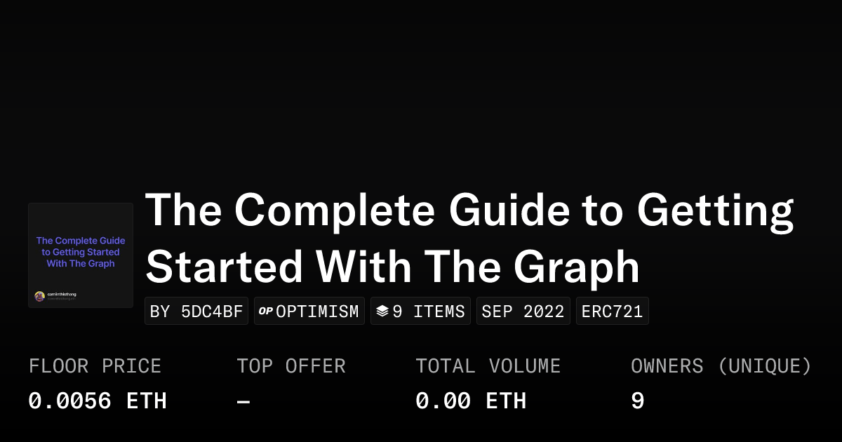 The Complete Guide to Getting Started With The Graph Collection OpenSea