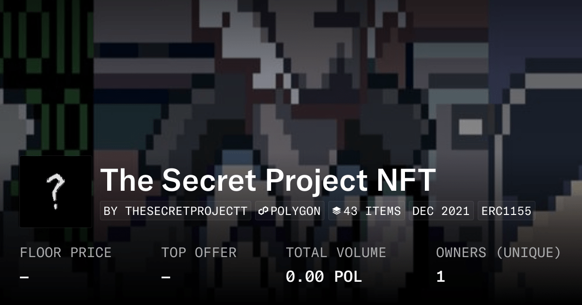 The Secret Project NFT Collection OpenSea