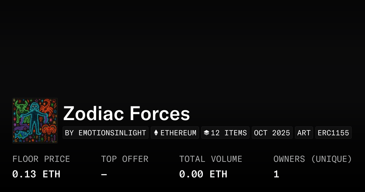 Zodiac Forces Collection OpenSea