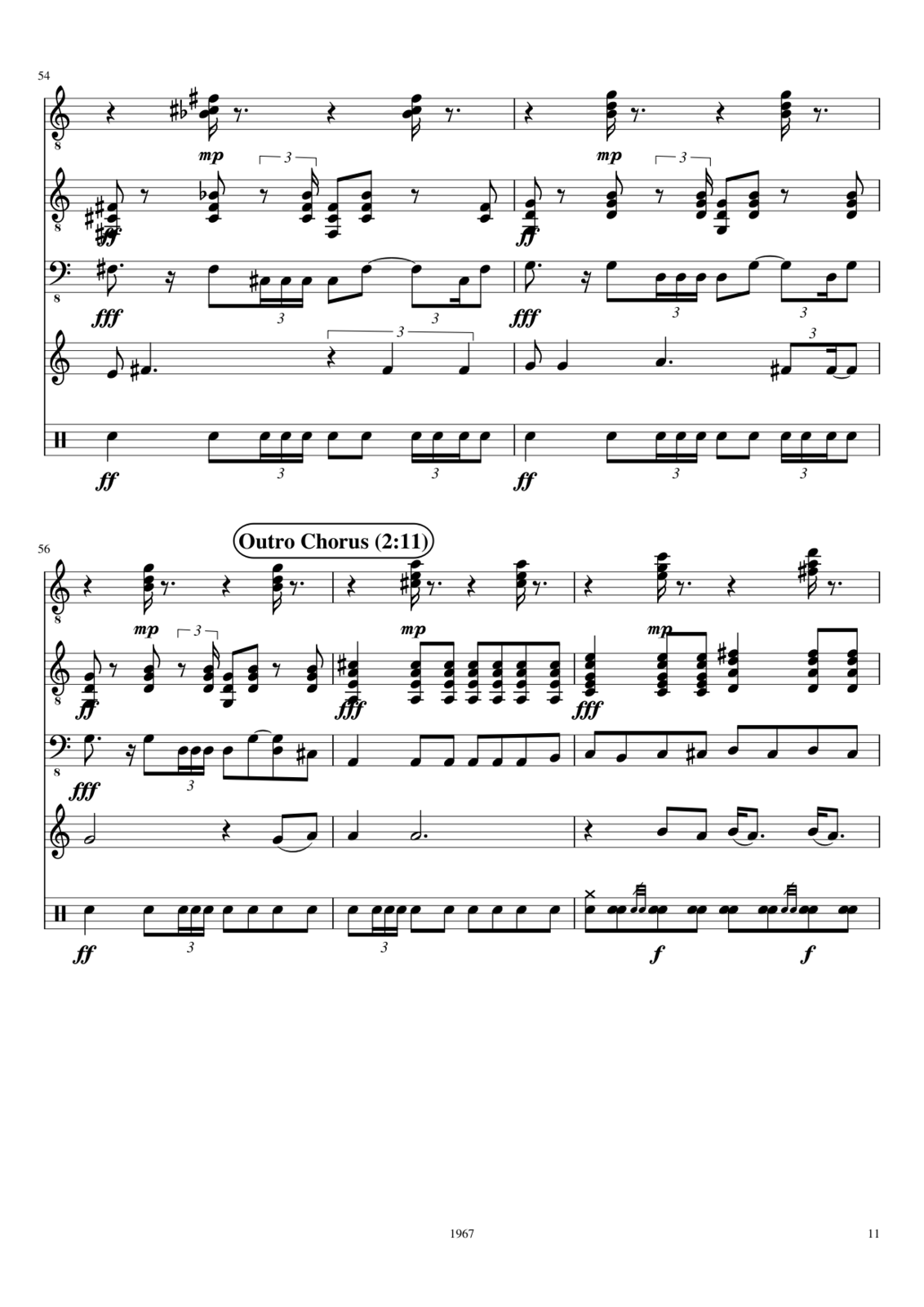 Free sheet music White Rabbit by Jefferson Airplane