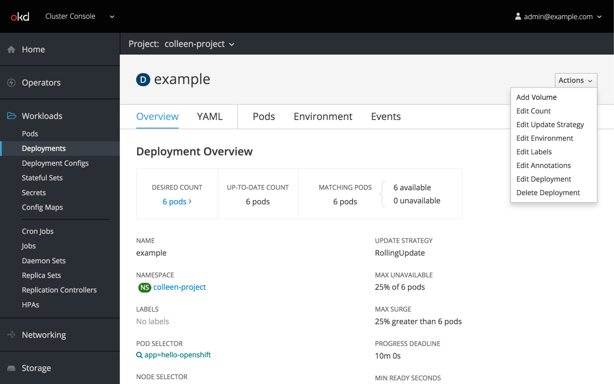 Attach Storage OpenShift Design
