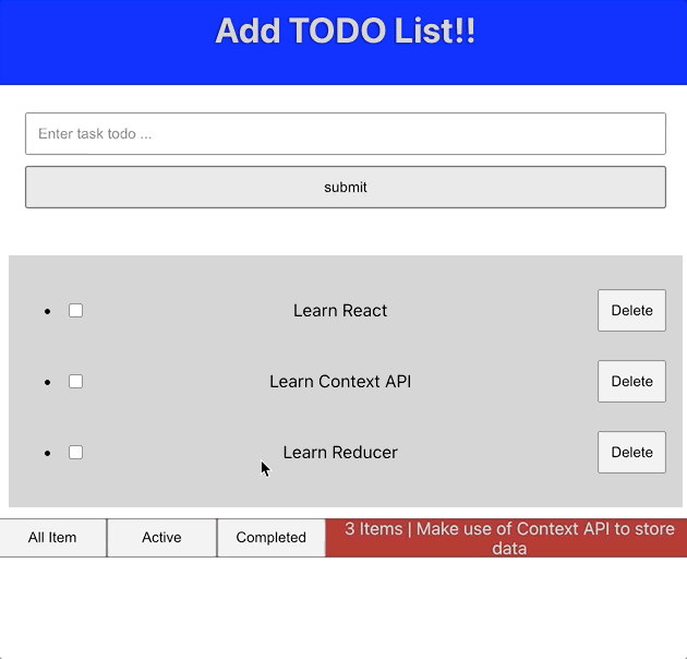 Build a todo list app in React with hooks