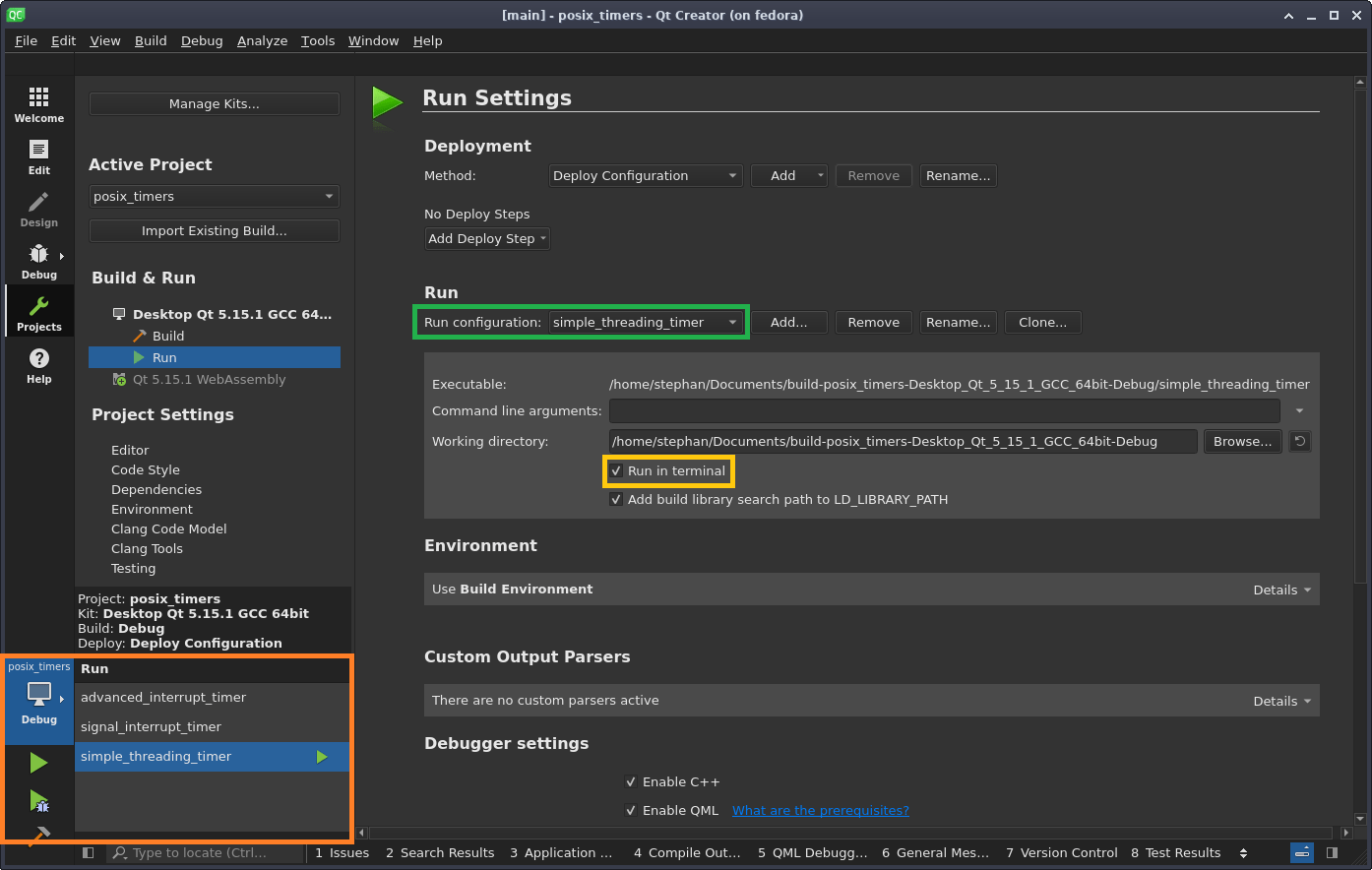 Create a timer on Linux