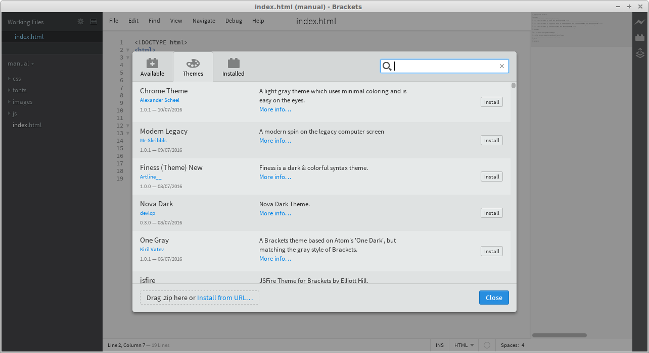 Brackets Um editor Moderno. Open Source Solution