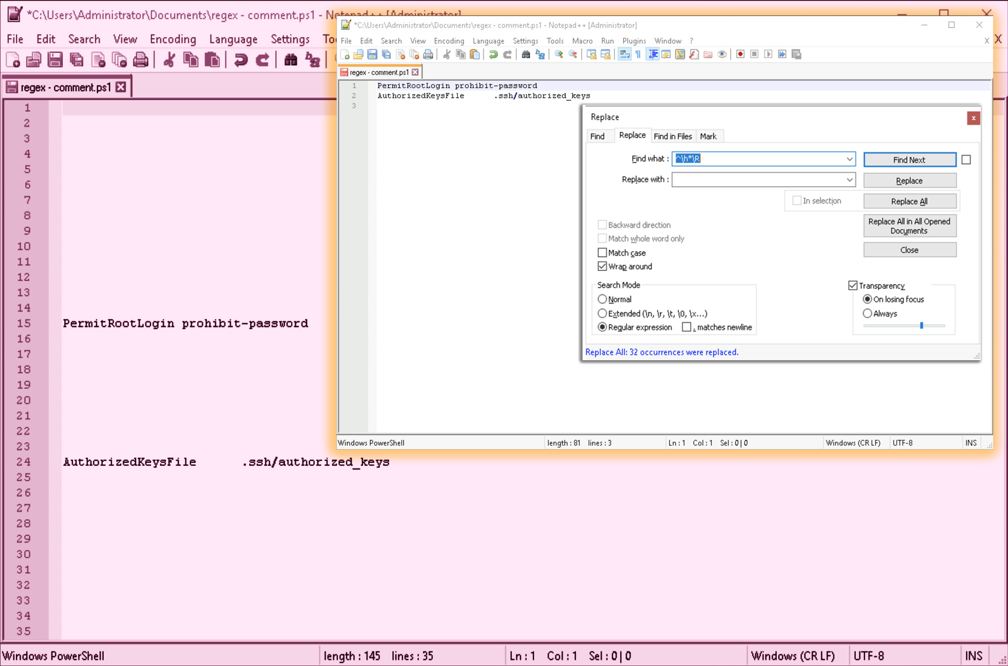 Regex tricks Remove empty lines with Notepad++ and Vim OpenTechTips