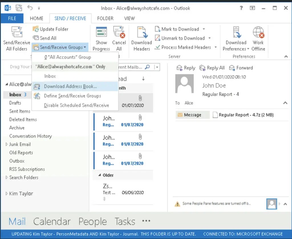 How to Force Update the Address Book in Outlook OpenTechTips