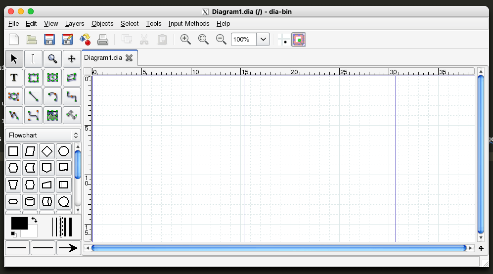 Dia: Design flowcharts, UML diagrams and Databases (macOS App)