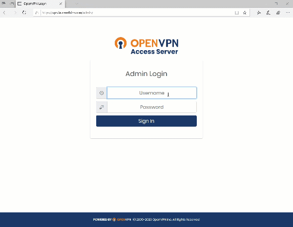 Finishing Configuration of Access Server OpenVPN