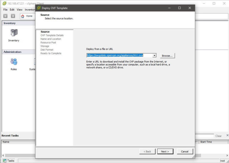 Deploying The Access Server VPN Appliance On VMWare ESXi OpenVPN