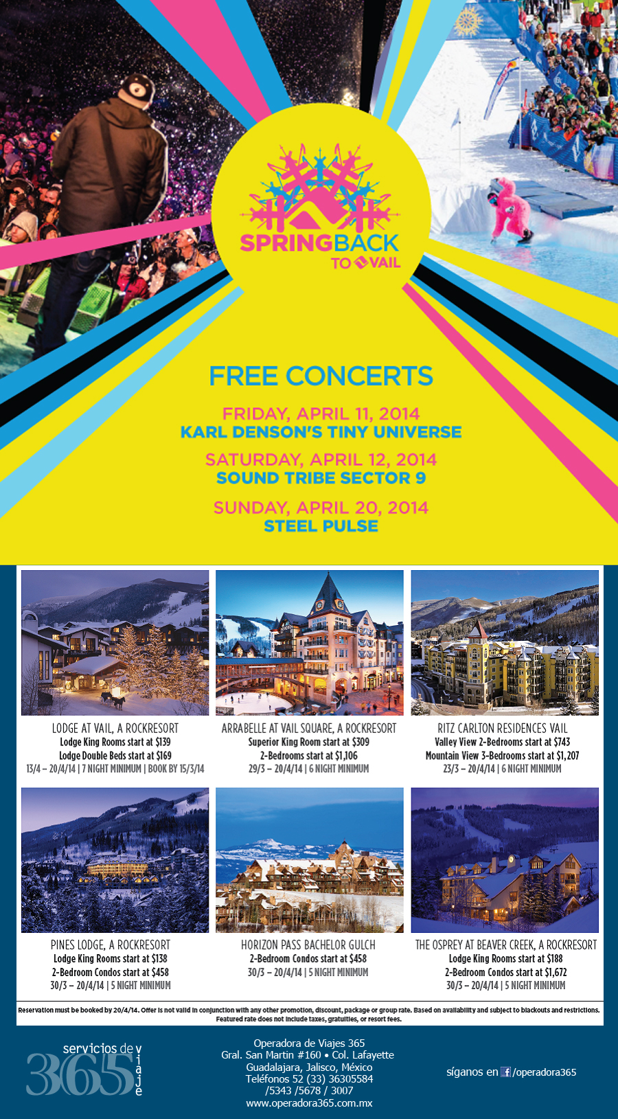 SpringBacktoVailFreeConcerts Operadora 365