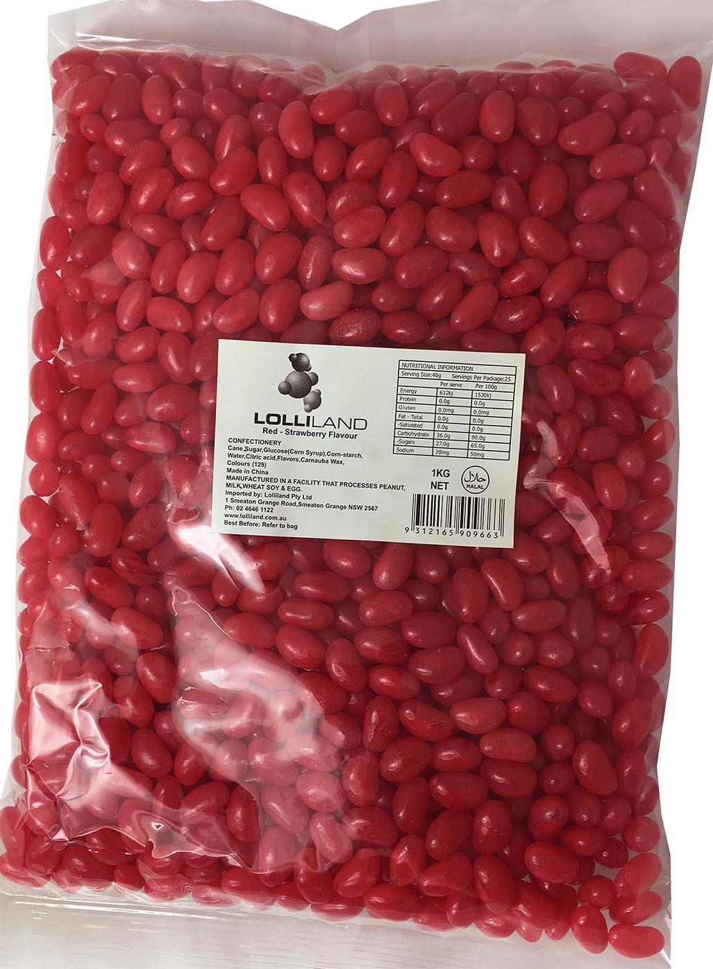 Red Jelly Beans Strawberry 1kg Bulk Bag Food Blog