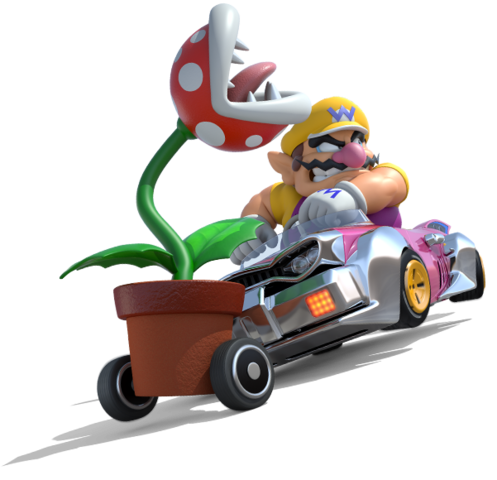 mario kart wario deluxe plant super artwork wii badwagon piranha transparent bros character car says mk8 karts potted wiki mariowiki