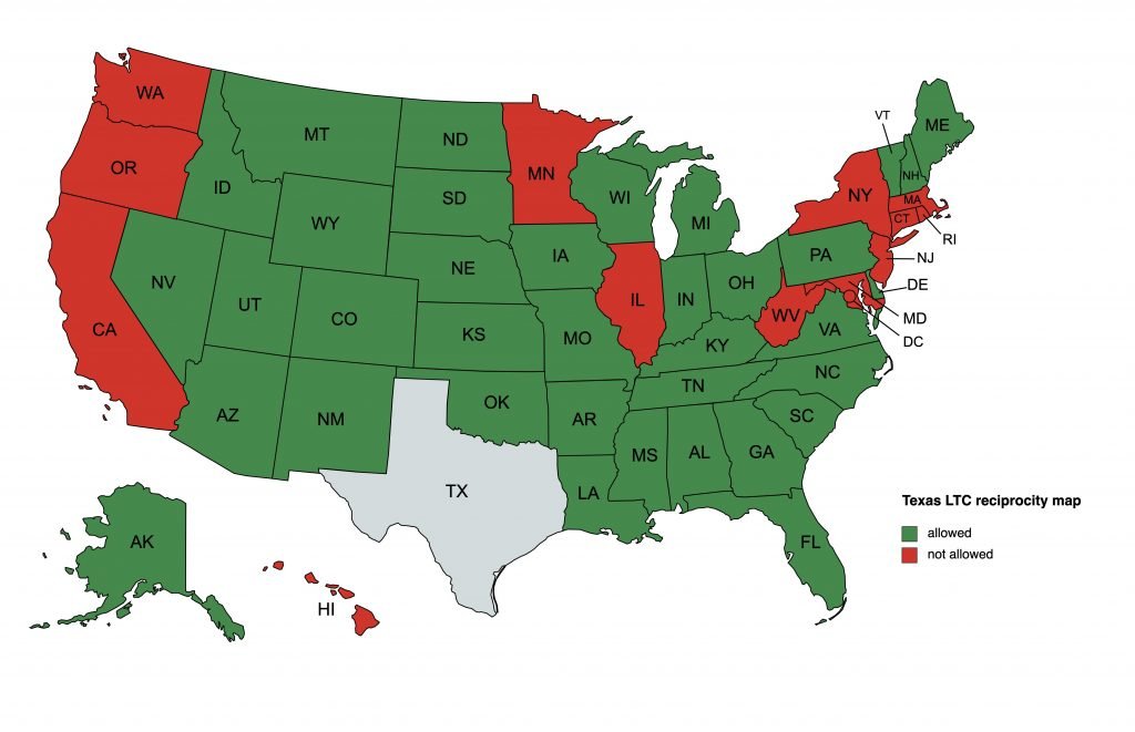 Texas Chl Reciprocity Map 2024 Calendar Amber Bettina