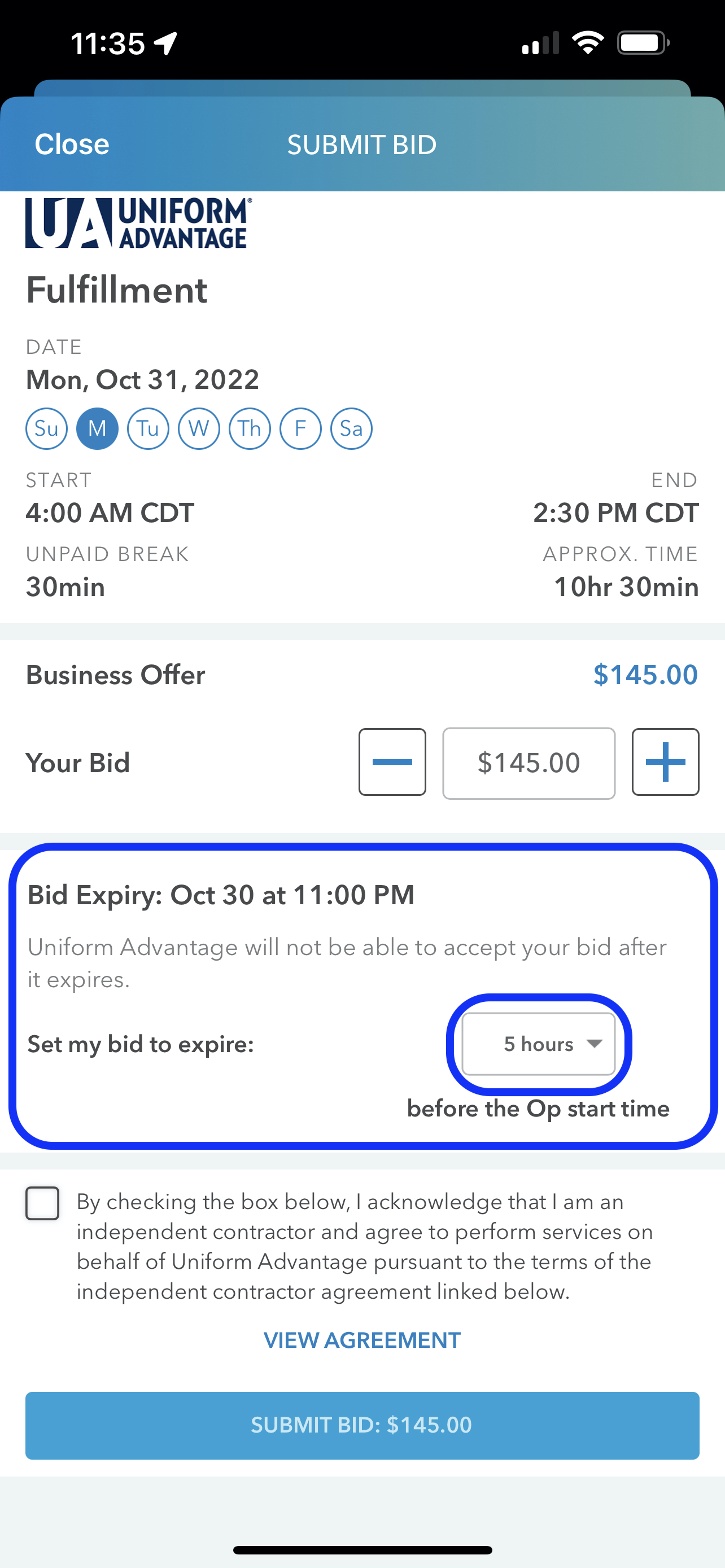 What is the Bid Expiry feature? Veryable