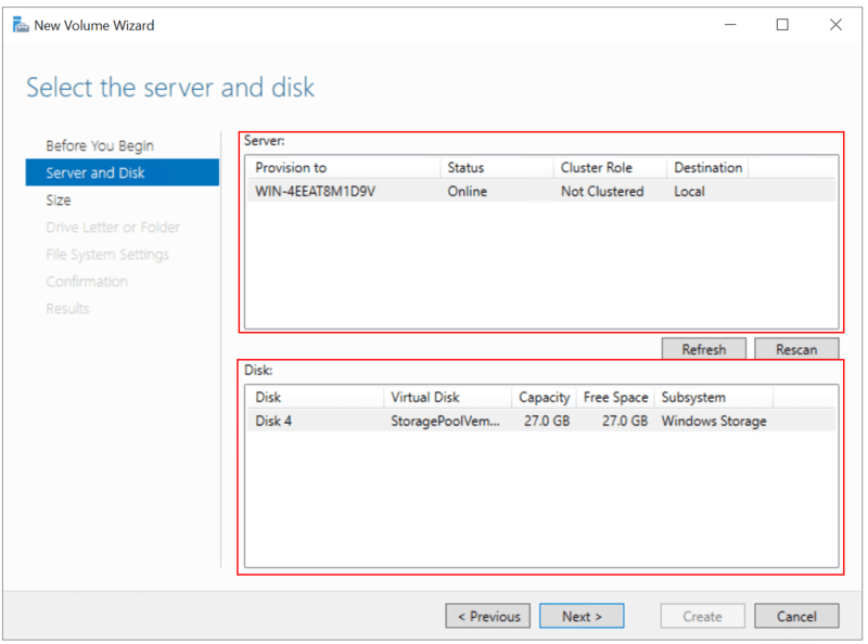 Configuring Storage Spaces {Storage Pool} in Windows Server