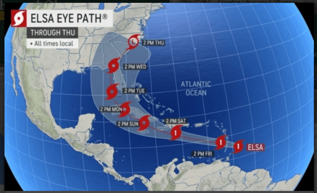 Week 7 Hurricane Season Series Elsa is the 1st 2021 Hurricane