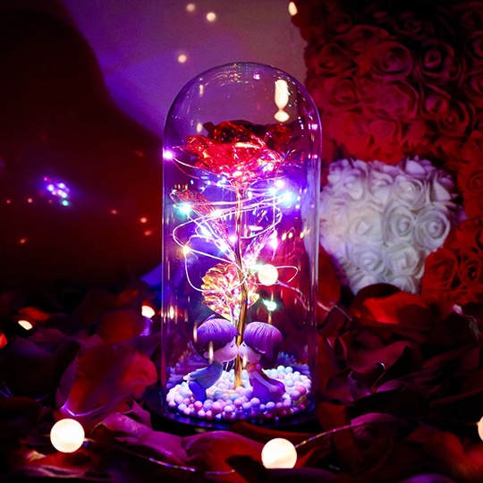 Enchanted Sparkly Rose Happy Shop