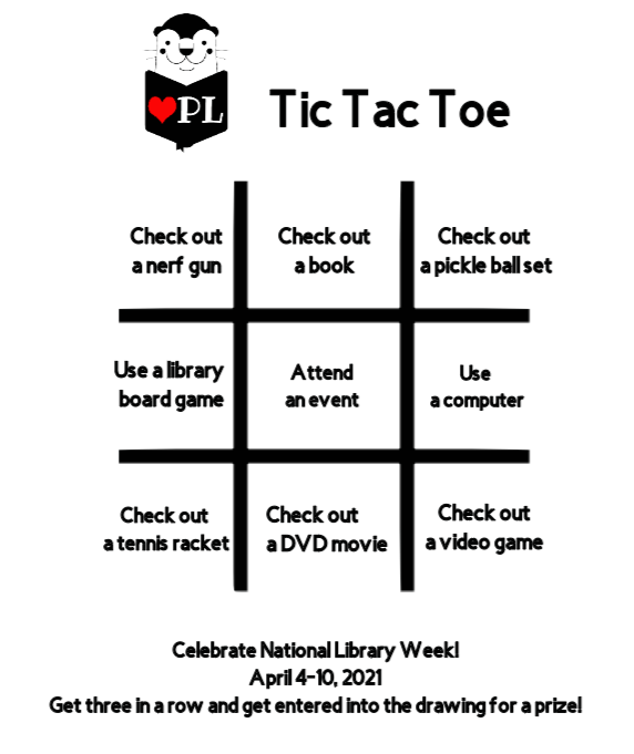 National Library Week April 410, 2021 Otterbein Public Library