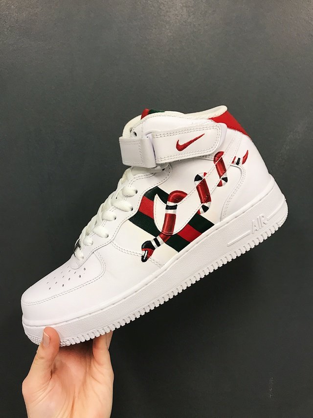 Nike Air Force 1 Gucci Snake Sneakers Custom Opplain