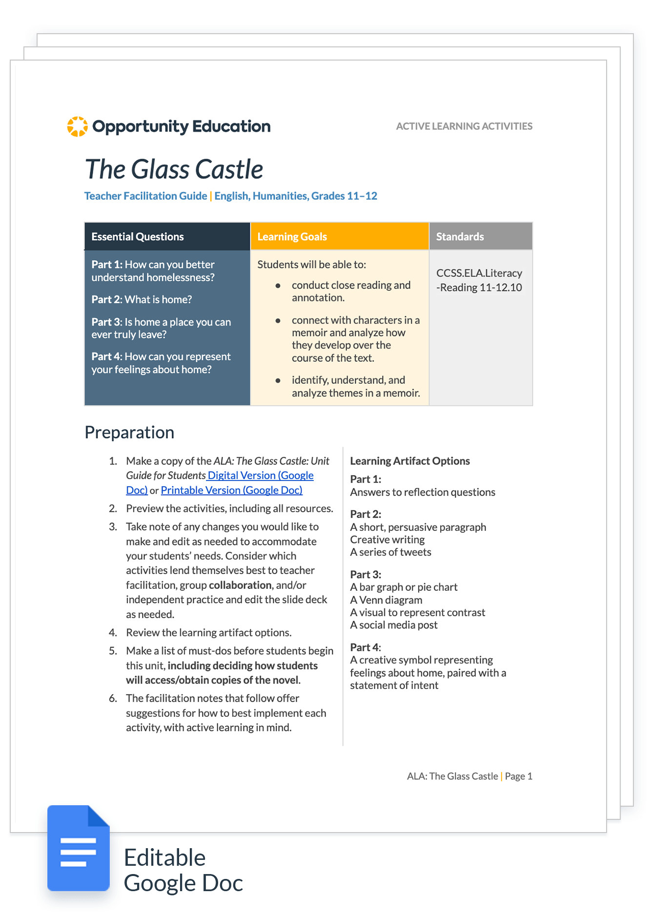 Lesson Planning Overview Resources by Opportunity Education