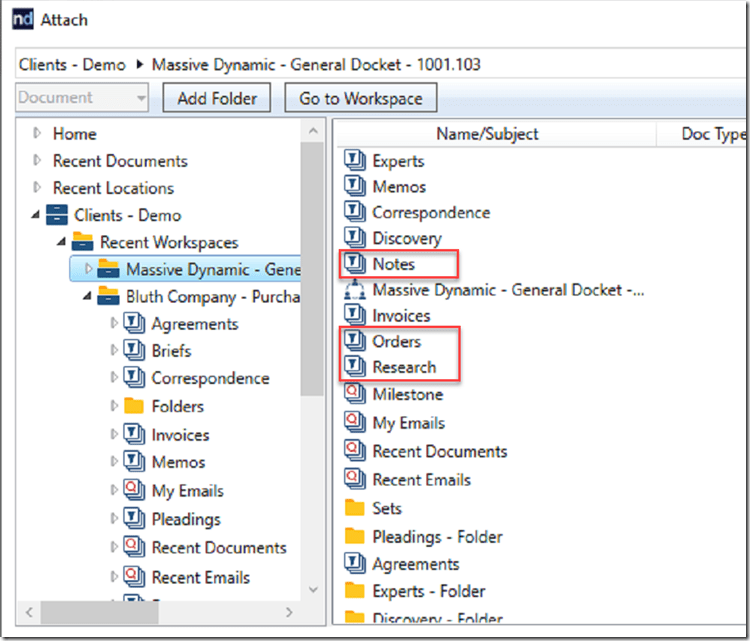 Learn how to send multiple files from different folders in NetDocuments