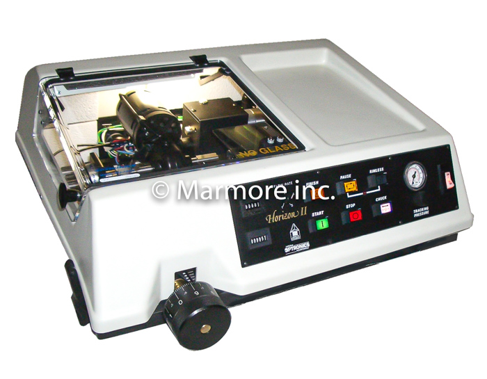 Marmore Inc. Optical lab machinery. Patternless edgers, lens lathes or