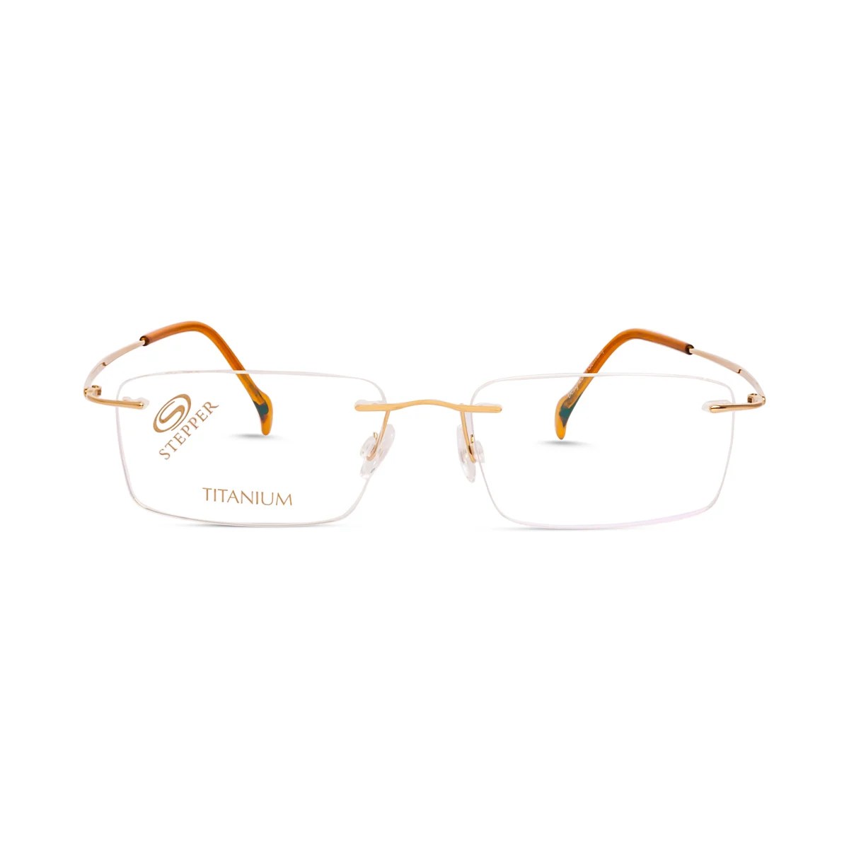 Stepper Thin Rimless Titanium Frame SI 4253B Gold Optic One Opticals