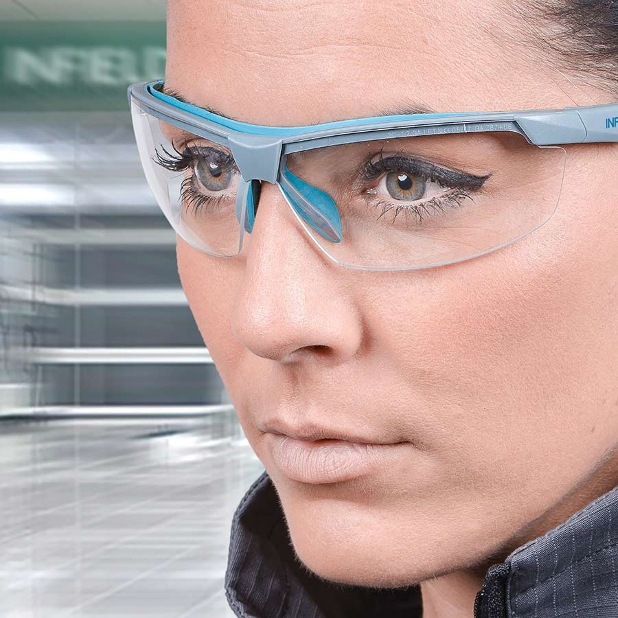 Infield Safety Glasses Flexor Plus Clear Safety Glasses GA 166 FT