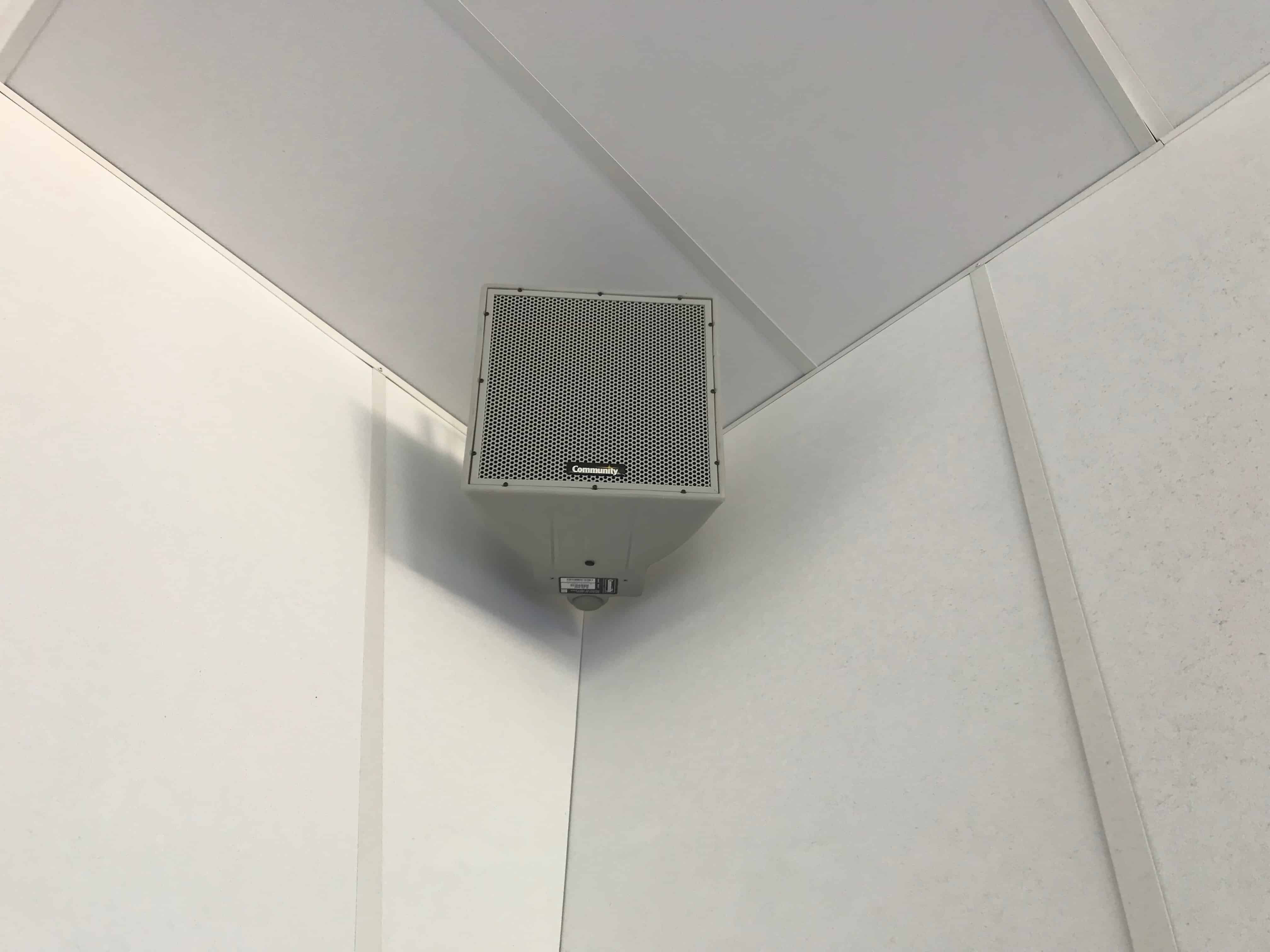 Square Corner Ceiling Stereo Speaker On Wall The Best Free Stock
