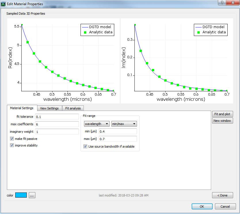 Creating and modifying optical materials from a script Ansys Optics