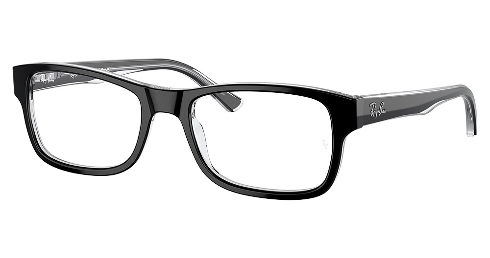 RayBan / RX5268 / BLACK ON TRANSPARENT Shop Glasses Online Day Eye