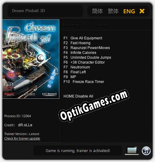 Dream Pinball 3D Cheats, Trainer +10 dR.oLLe » Downloads from