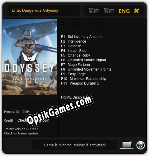 Elite Dangerous Odyssey Cheats, Trainer +11