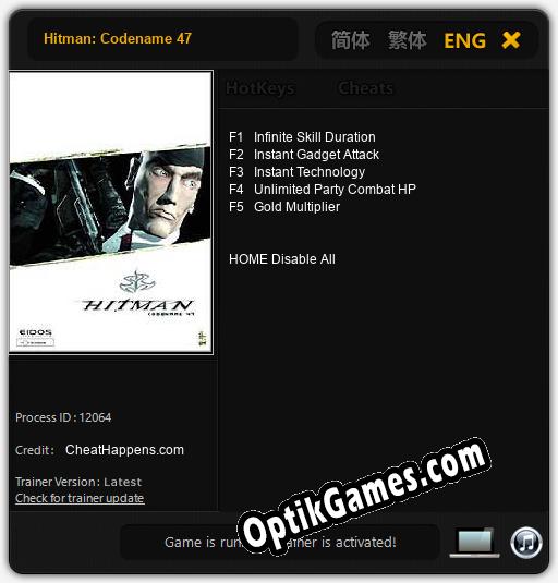 Hitman Codename 47 Cheats, Trainer +5 » Downloads