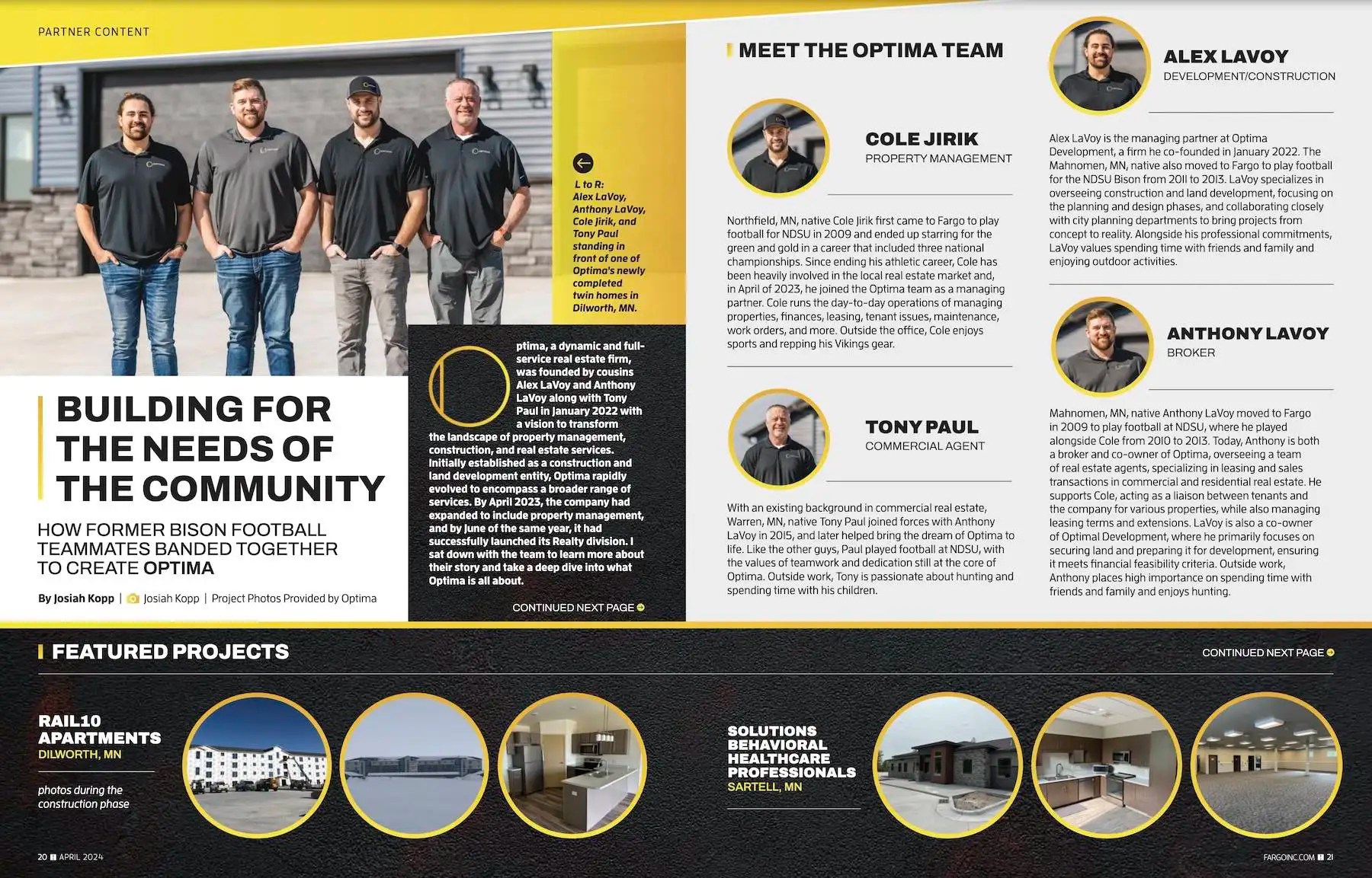 About Us Optima Companies Fargo, ND