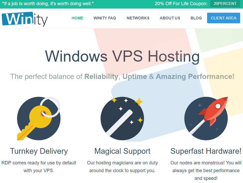 Winity Budget / Cheap Windows VPS Optimal Online