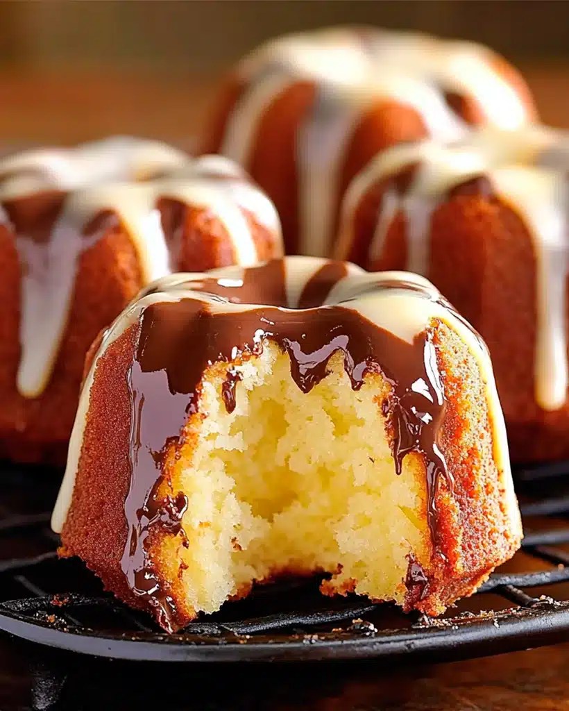 Mini Bundt Cakes Rich Chocolate Swirled Vanilla Cakes Recipe
