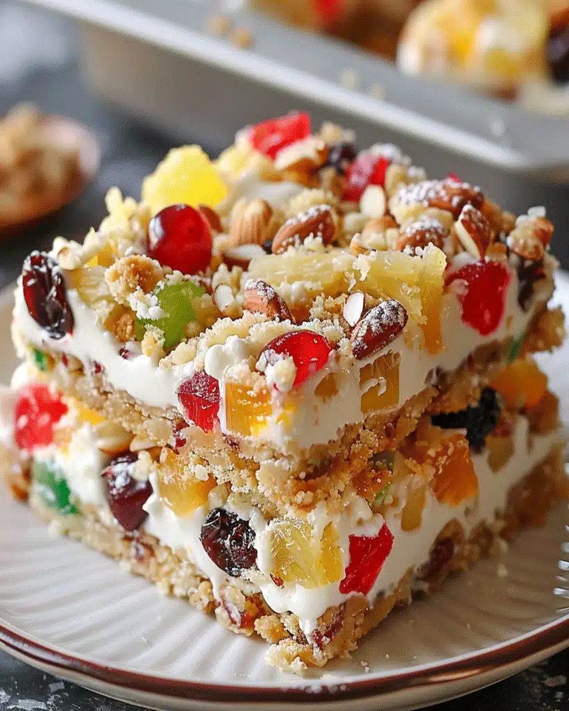 Fruit Cake Cheesecake Bars Festive Fruit & Nut Treats optimal recipes
