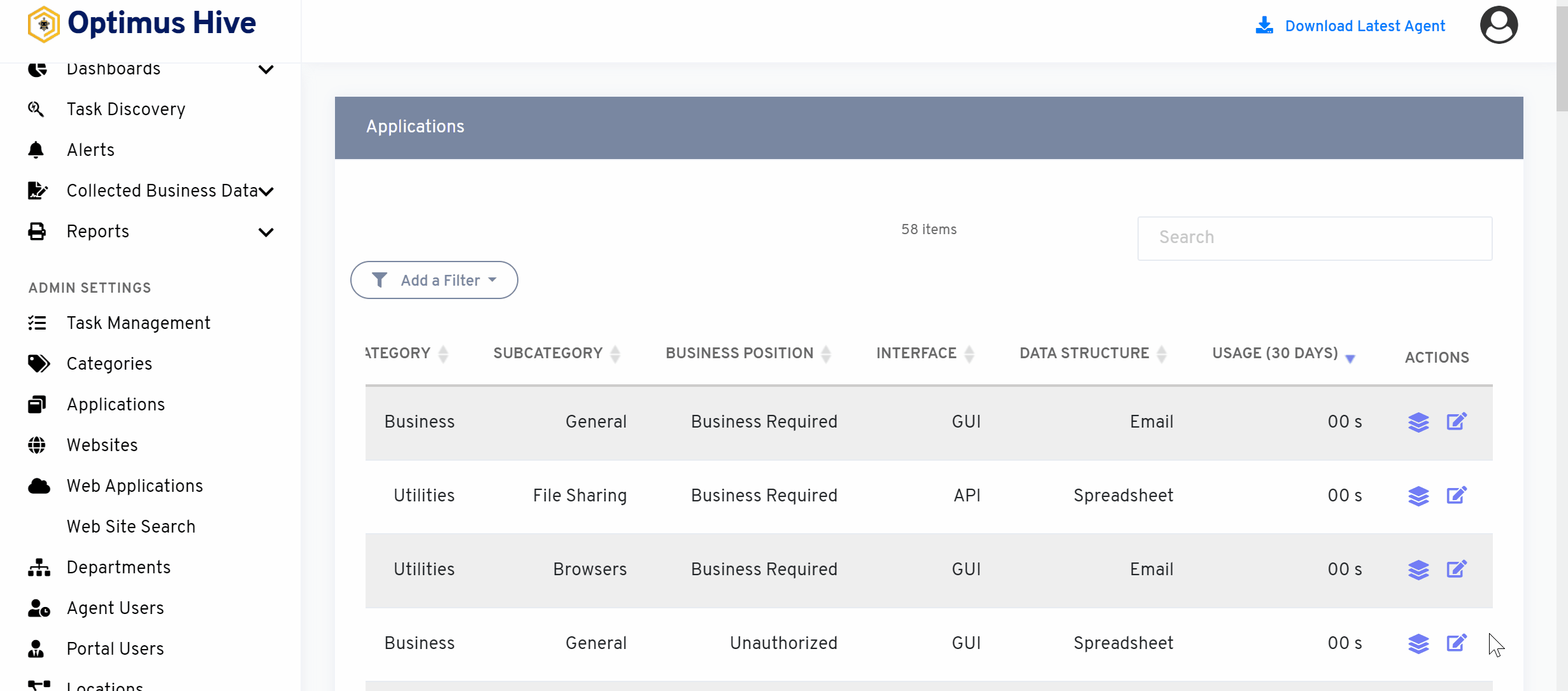 Applications Optimus Hive