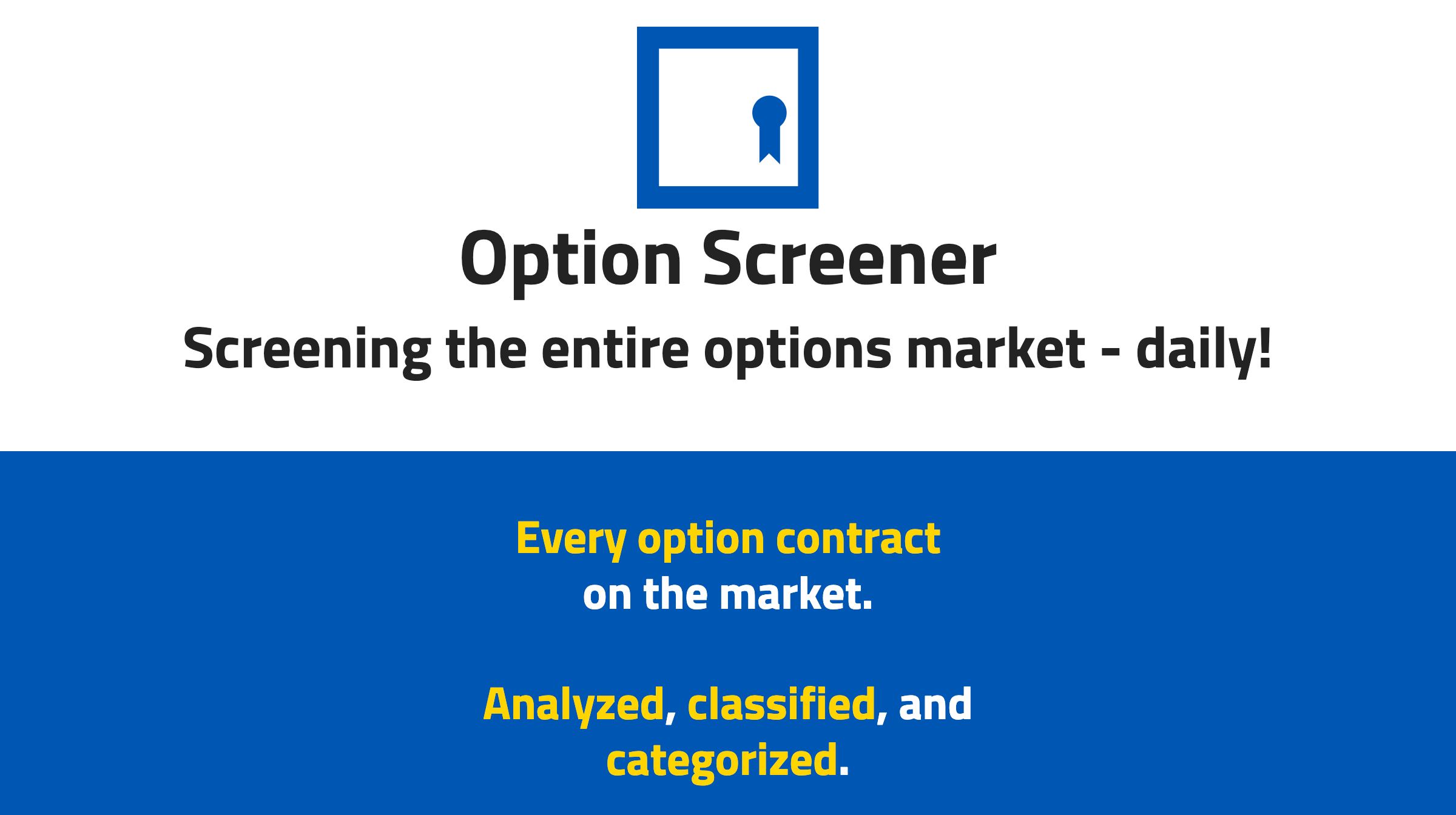 Option Screener Home